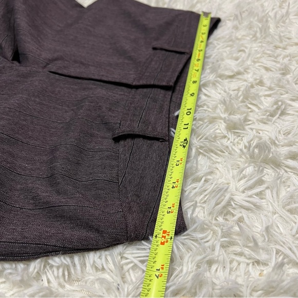 Worthington Works Stretch Women’s Wide Leg Pants Size 8 Purple Striped W Pockets - Picture 8 of 8